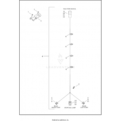 WIRING HARNESS, REAR FORK JUMPER