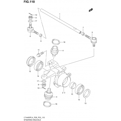 STEERING KNUCKLE (LT-A400FZL4 P33)