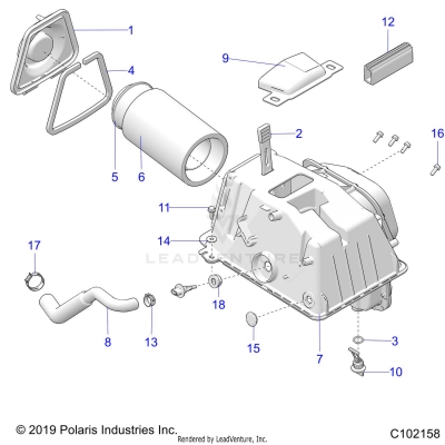ENGINE, AIR INTAKE - A20SXZ95AG/CAG (C102158)