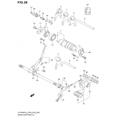 GEAR SHIFTING (1) (LT-F400FZL3 P33)