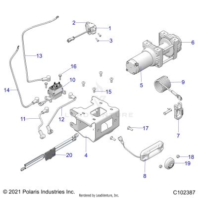 CHASSIS, WINCH - A25SXR95AM (C102387)