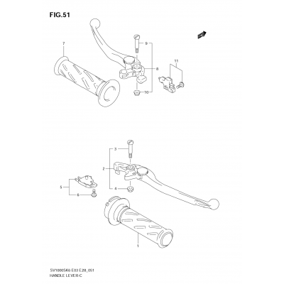 HANDLE LEVER (SV1000K6) (NOT FOR US MARKET)