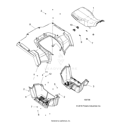 BODY, REAR CAB, SEAT and FOOTWELLS - A17SES57C1/C2/C7/CL/E1/E2/E7/EL/SET57C1/C2/E1/E2 [100708]