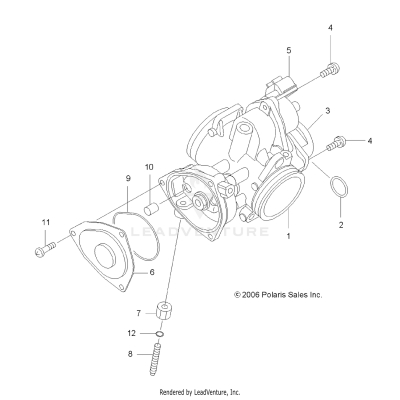 THROTTLE BODY (If built after 2/01/06) - A06MH50AQ/AX/AY/AZ/AL/AT (49ATVTHROTTLEBODY500EFI)