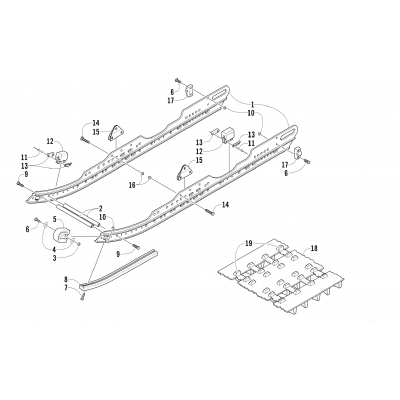 SIDE RAIL AND TRACK ASSEMBLY