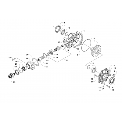 REAR DRIVE GEARCASE ASSEMBLY