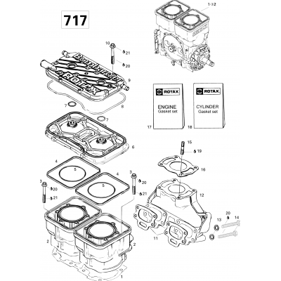 Cylinder And Exhaust Manifold 717