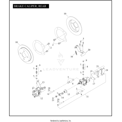 BRAKE CALIPER, REAR