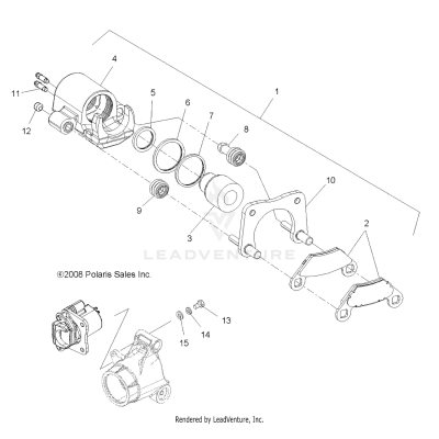 BRAKES, REAR CALIPER - A20SEE50A1/A5/CA1/CA5 (49ATVBRAKERR09SP500)
