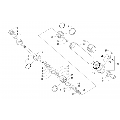 REAR SUSPENSION REAR ARM SHOCK ABSORBER