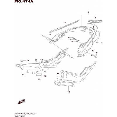 REAR FENDER (FOR BBD)  (VZR1800BZL6 E28)