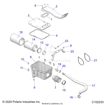 ENGINE, AIR INTAKE SYSTEM - A20SJE57AX/BX (C102233)