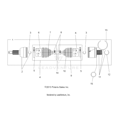 DRIVE TRAIN, DRIVE SHAFT, REAR - A25SVA85A4 (13SP550)