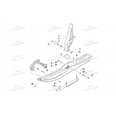 SKI AND SPINDLE ASSEMBLY