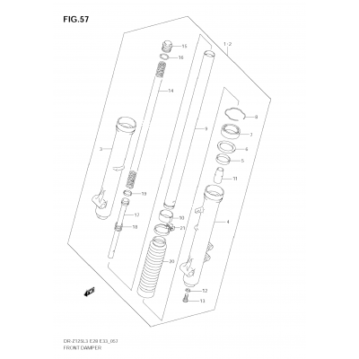 FRONT DAMPER (DR-Z125LL3 E33)