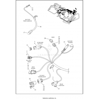 WIRING HARNESS, MAIN, ABS - FLTRX, FLTRXS AND FLTRXST (10 OF 10)