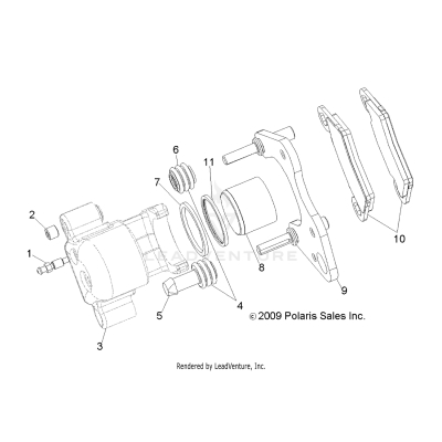 BRAKES, FRONT CALIPER - A19SWE57B1 (49RGRCALIPER10)