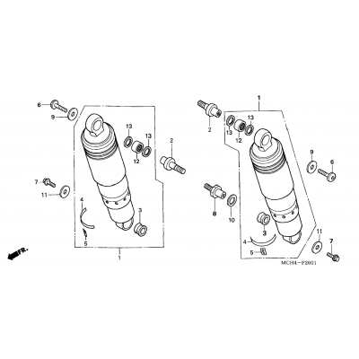 REAR SHOCK ABSORBER (2)