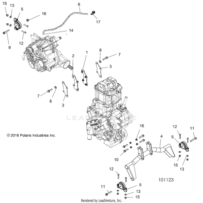 ENGINE, TRANSMISSION MOUNTING & LONG BLOCK - A19DBA50A5 (101123)