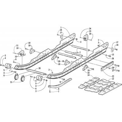 SLIDE RAIL AND TRACK ASSEMBLY