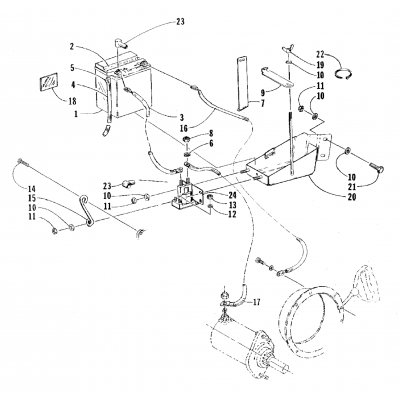 BATTERY, SOLENOID, AND CABLES