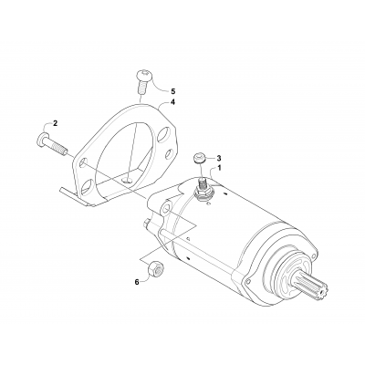 STARTER MOTOR ASSEMBLY (VIN: 4UF07ATV97T270001 and above)