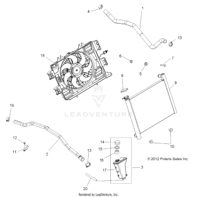 ENGINE, COOLING SYSTEM - A20SVE95PR (49ATVCOOL13850SCRAM)