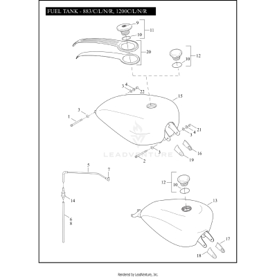 FUEL TANK - 883/C/L/N/R, 1200C/L/N/R