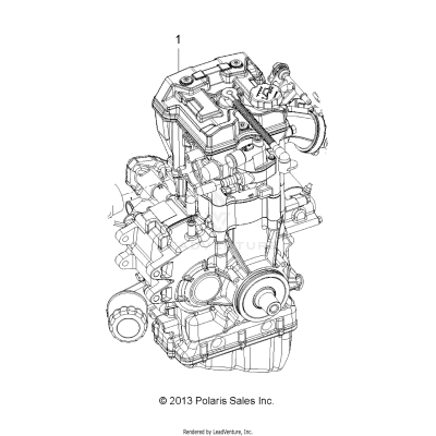 ENGINE, LONG BLOCK - A19SJE57BH (49ATVLB14SP570)