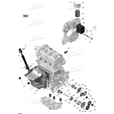 Engine Lubrication - 900-900 HO ACE