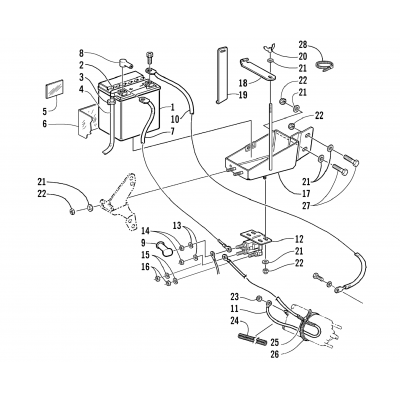 BATTERY, SOLENOID, AND CABLES