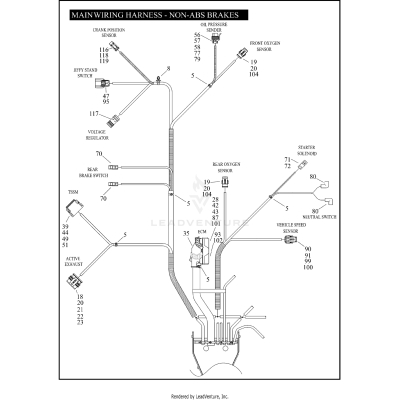 MAIN WIRING HARNESS - NON-ABS BRAKES - FLHTP (5 OF 5)