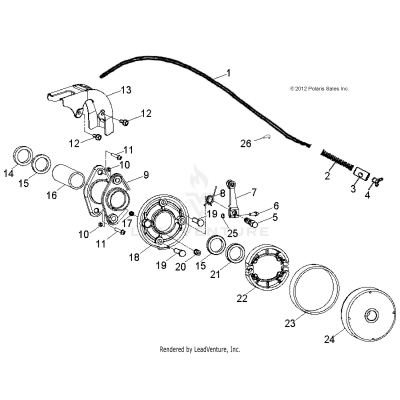 BRAKES, REAR - A19YAK05B7/B6 (49ATVBRAKERR13OUT50)