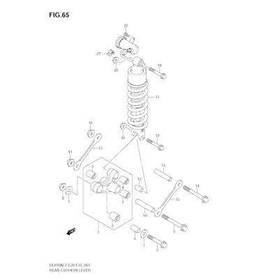 REAR CUSHION LEVER (DL650AL2 E28)