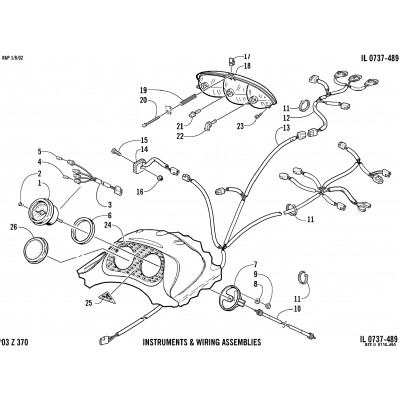 HEADLIGHT, INSTRUMENTS, AND WIRING ASSEMBLIES