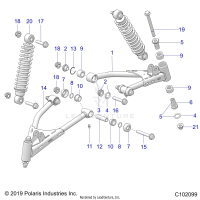 SUSPENSION, FRONT - A25HBA07B5/B7 (C102099)