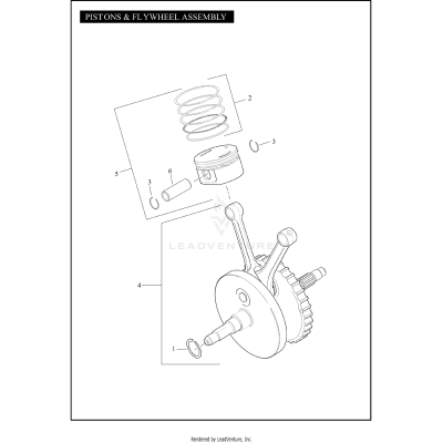 PISTONS & FLYWHEEL ASSEMBLY - TWIN CAM 110™