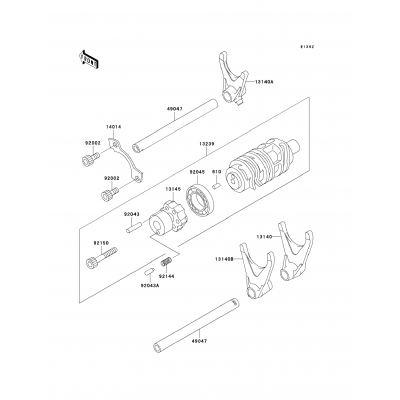 Gear Change Drum/Shift Fork(s)