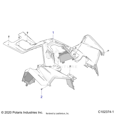BODY, FRONT CAB and SIDE PANELS - A20SVA85A3 (C102374-1)