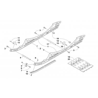 SLIDE RAIL AND TRACK ASSEMBLY