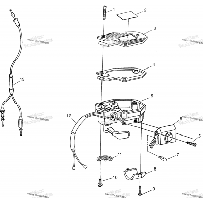 Controls Throttle Asm./Cable Sportsman 500