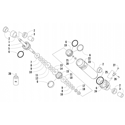 REAR SUSPENSION REAR ARM SHOCK ABSORBER