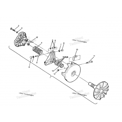 Drive Clutch Assembly 250 2X4