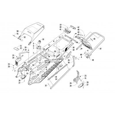 TUNNEL, REAR BUMPER, AND SNOWFLAP ASSEMBLY