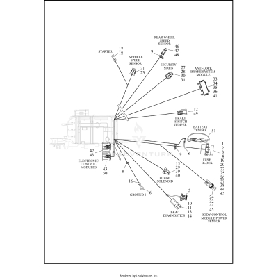 WIRING HARNESS, MAIN, KEYLESS, ABS (3 OF 4)