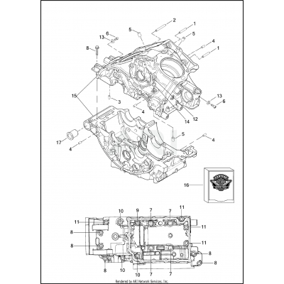 CRANKCASE - UPPER & LOWER