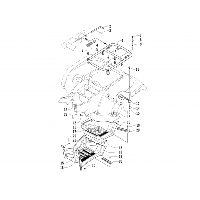 REAR RACK AND FOOTWELL ASSEMBLIES