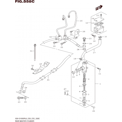 REAR MASTER CYLINDER (GSX-S1000FAL6 E33)