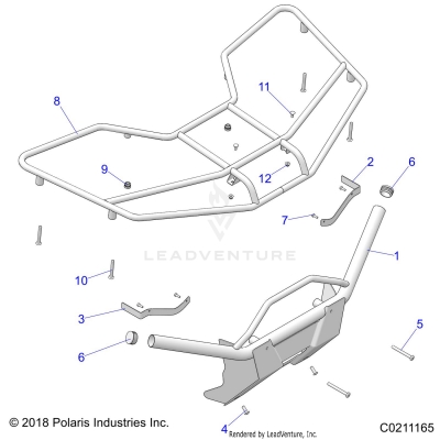 BODY, FRONT RACK - A20SEG57A1/A4/A7/A9/B1/B4 [C0211165]