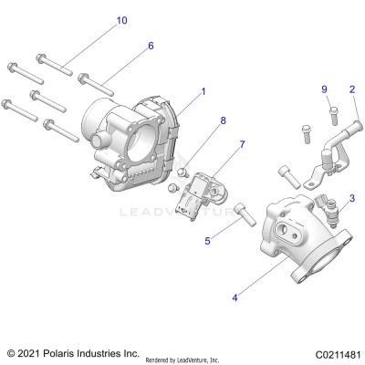ENGINE, THROTTLE BODY and FUEL RAIL - A25SEZ57BG (C0211481)